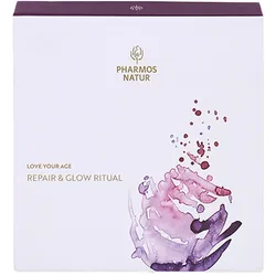 58ml PHARMOS NATUR Love Your Age Weihnachts-Set Repair & Glow Ritual (Balm 50ml + Peeling 3ml + Serum 5ml)
