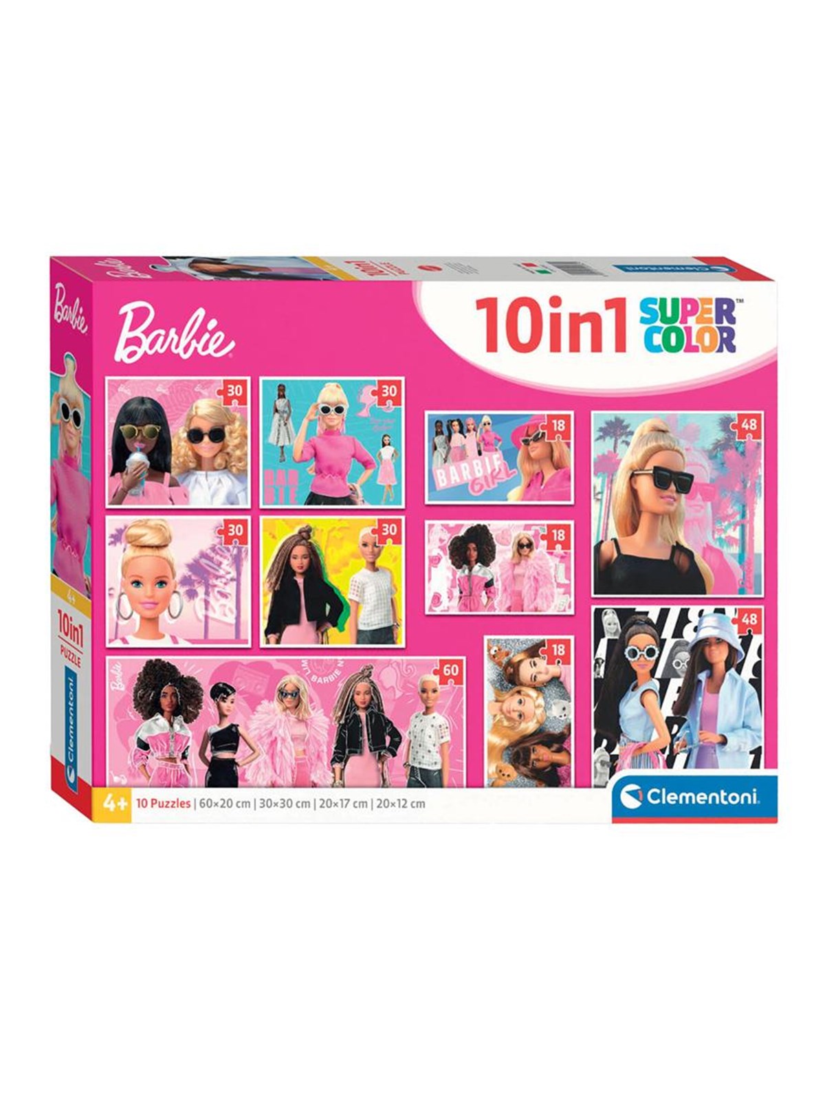 Clementoni Jigsaw Puzzle Super Color 10in1 Barbie 2D Puzzles