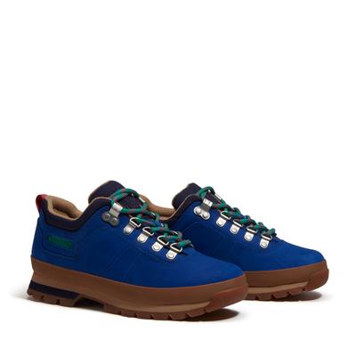 Schnürboots TIMBERLAND "EURO HIKER - LOW LACE UP SHOE", Damen, Gr. 37, Synthetik, bright blau, Leder, Schuhe Schnürboots
