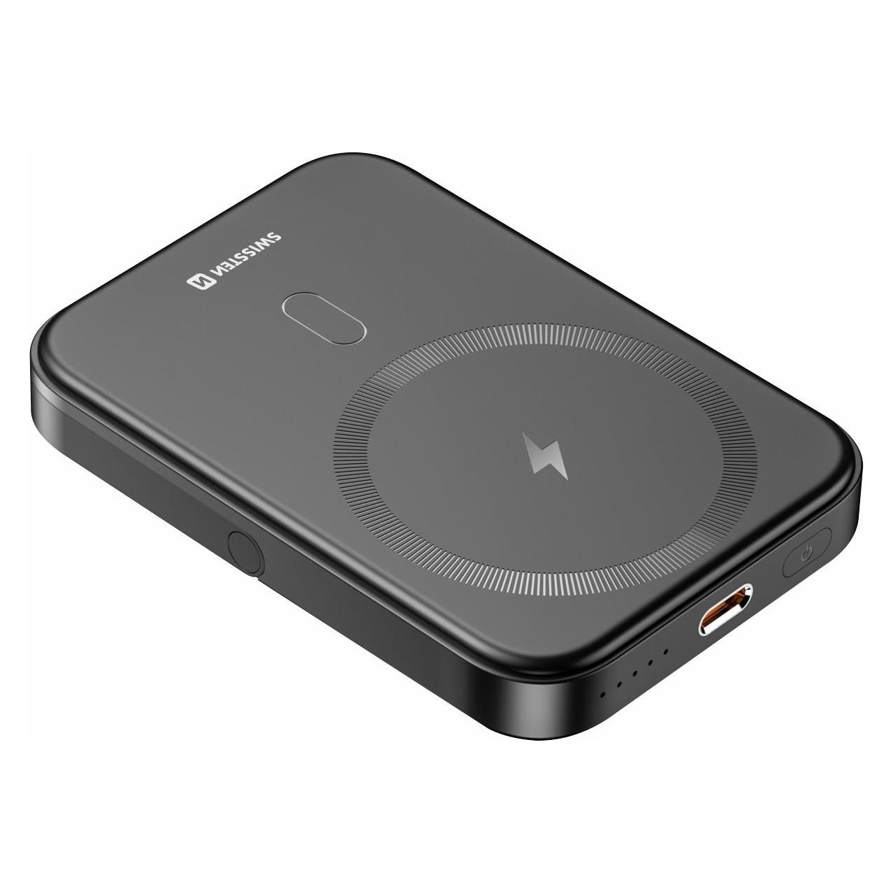 Swissten Power Bank PD 20W (Magsafe Compatible) 5000Mah (5000 mAh, 20 W, 18.50 Wh) (22013975)
