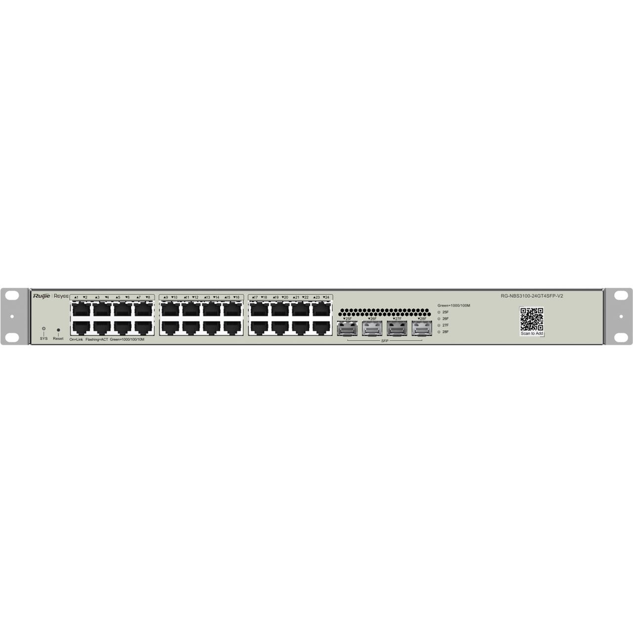 Reyee RG-NBS3100-24GT4SFP-V2 L2 Cloud Managed Switch