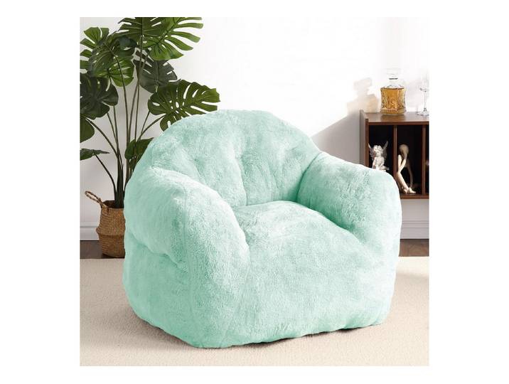 GarveeMore Sitzsack Sessel mit Rücken- und Armlehne, hochdichter Schaumstoff & Plüsch, für Wohnzimmer, Schlafzimmer, Leseecke