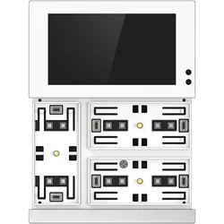 WALTZ Touch+ Pad - Basis Aluminium Silber für Wippen in Weiss - KNX Secure