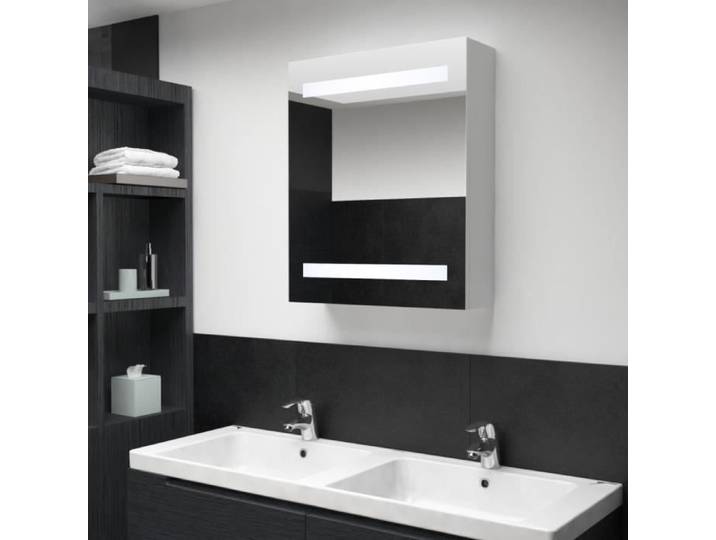 UNIQUE*NEW Armoire WC-MODE Armoire murale à miroir à LED pour salle de bain 50x13 5x60 cm - 64744