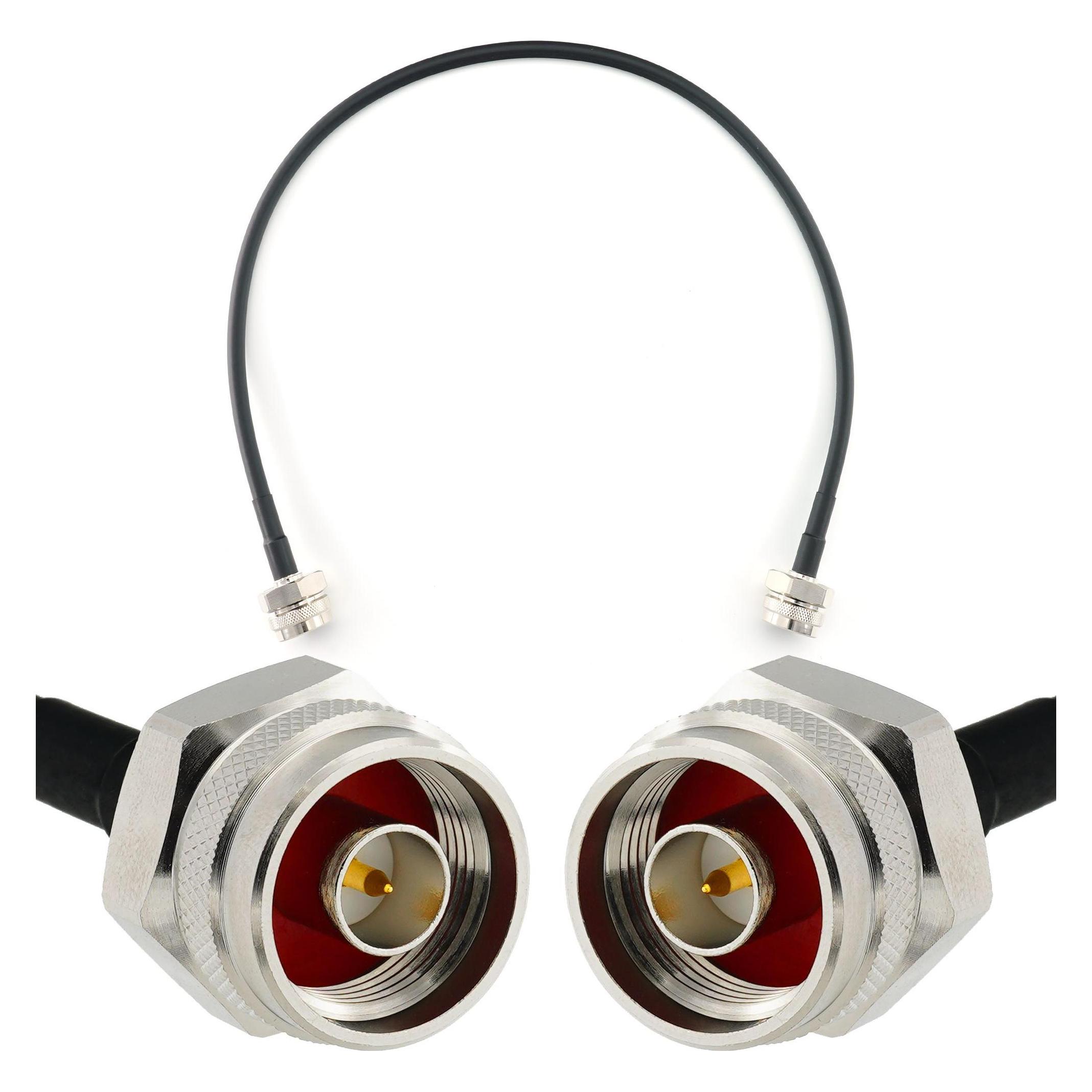 Rangeful N Male to N Male Hex 50cm Coaxial Cable??? HF240 (LMR240 equivalent) HF240-NMH-NMH-0.5 (HF240-NMH-NMH-0.5)