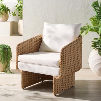 "SAFAVIEH Couture Giuseppe Woven Rattan Outdoor Chair - 29"" W x 30"" D x 29"" H"