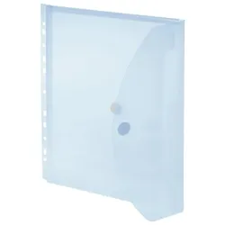 FolderSys Umschlag A4, Dehnfalte, Abheftrand blau transparent