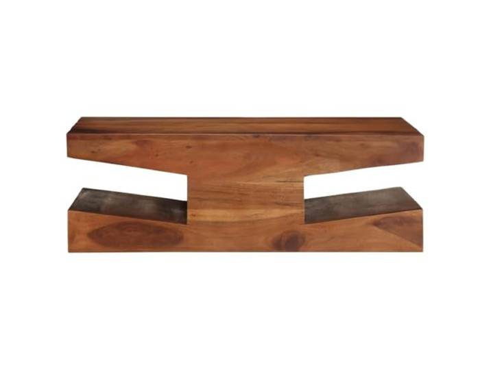 RJPLMFV Couchtisch, Massivholz, Akazie, 90 x 60 x 30 cm Mit Aufbewahrung, robuste Oberfläche, leicht zu reinigen, einzigartige Holzmaserung