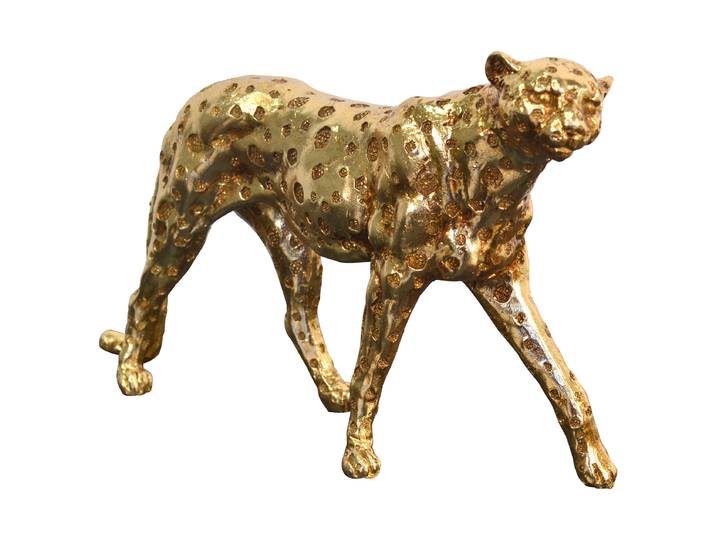 Skulptur Gepard Typ A 28 x 16 x 7cm Gold/Gold