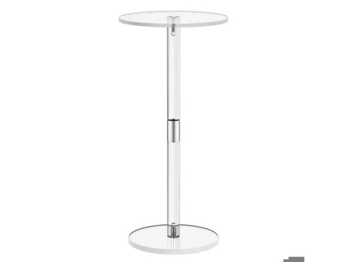 Table Basse Transparente en Acrylique Table à Boisson Transparente Petite Table D'Appoint Ronde en Acrylique Décorations de
