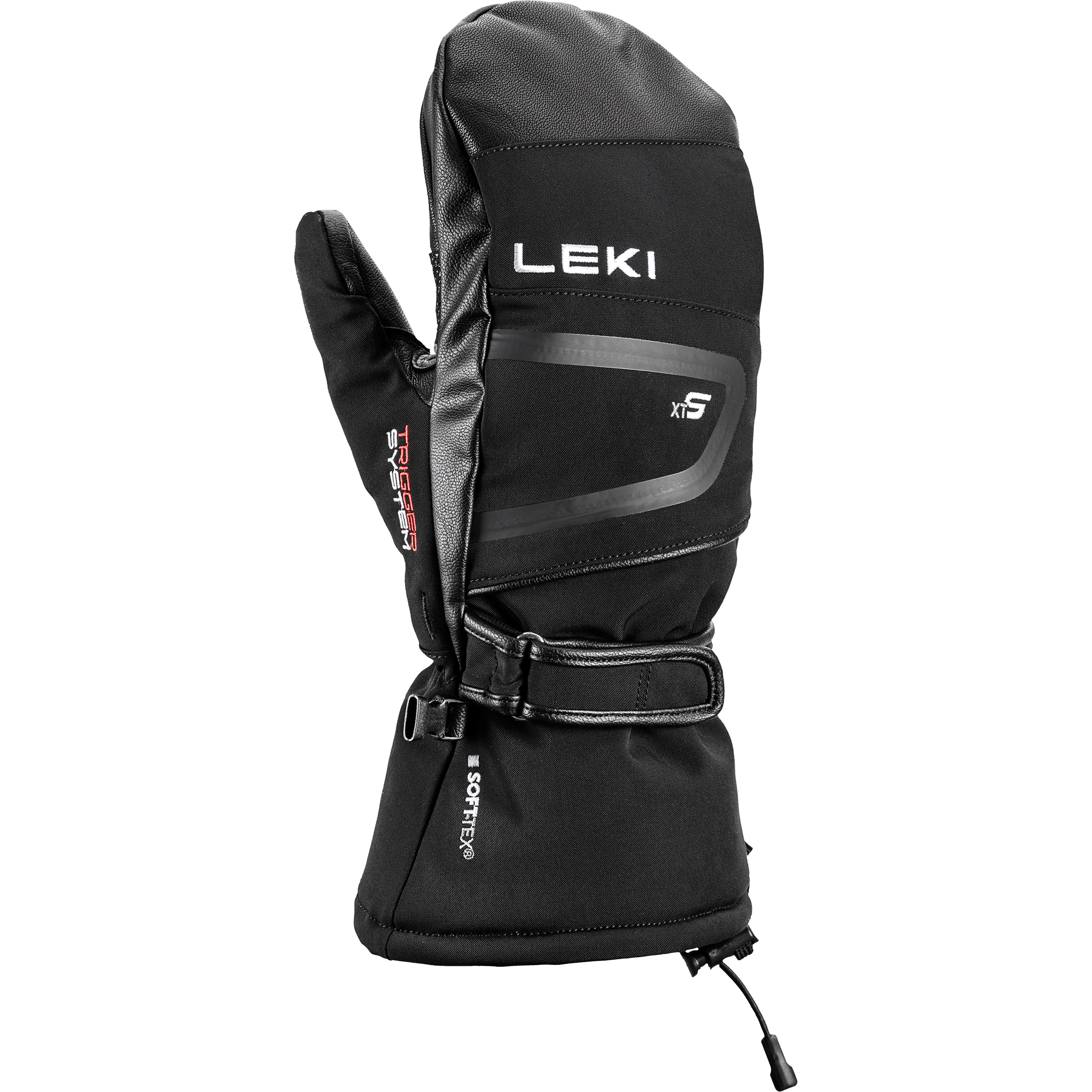 Leki Detect XT 3D Fäustlinge schwarz Größe 7 Skifahren Elastisch Wasserabweisend
