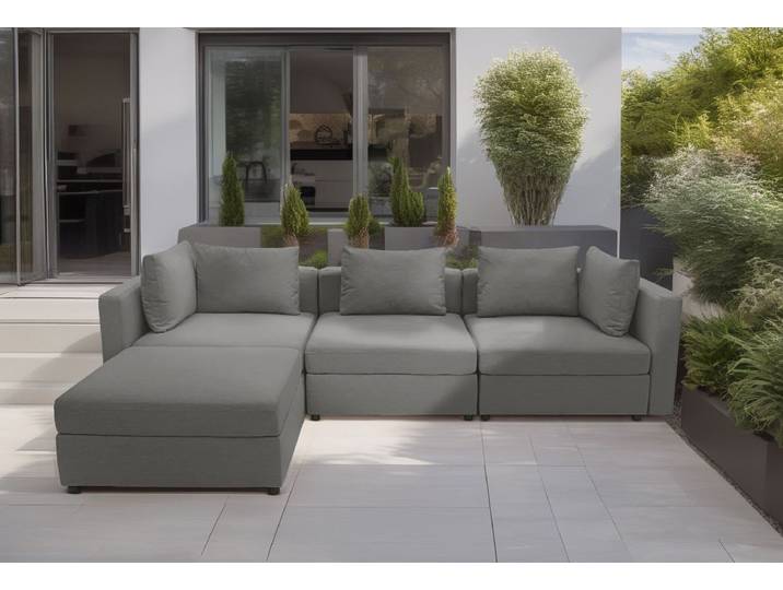 DOMO collection Sofa-Eckelement Solskin, individuell erweiterbar/kombinierbar, mit losen Kissen. Rücken- und Seitenteile als Stecksystem.