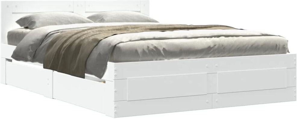 Latitude Run Storage Bed White Small Double (4')