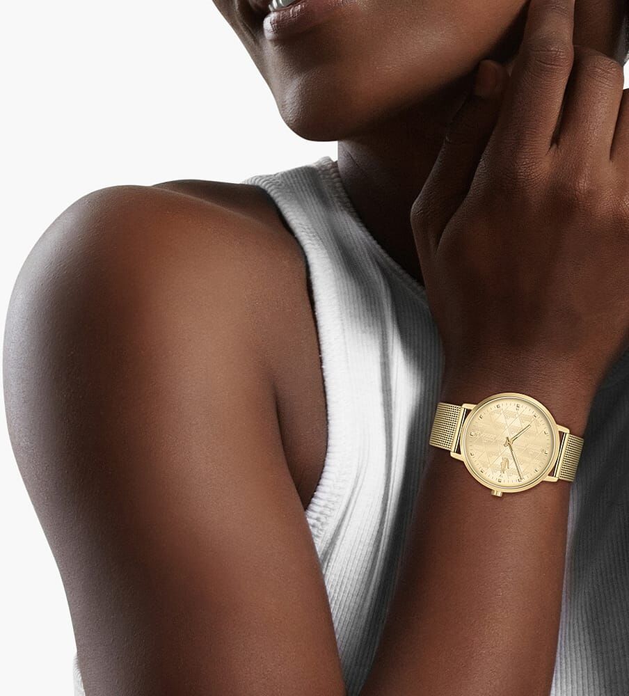Montre Lacoste En Acier Jaune Femme