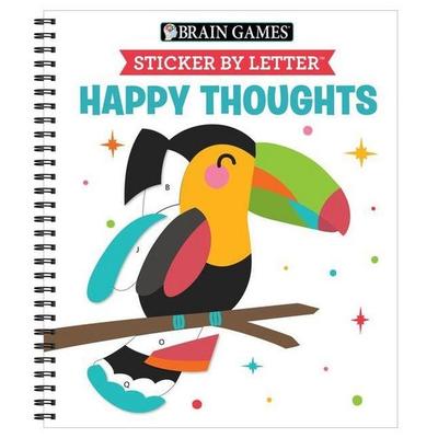 Brain Games - Sticker by Letter: Happy Thoughts, Taschenbuch von Publications International Ltd,Brain Games,New Seasons, Publications International,