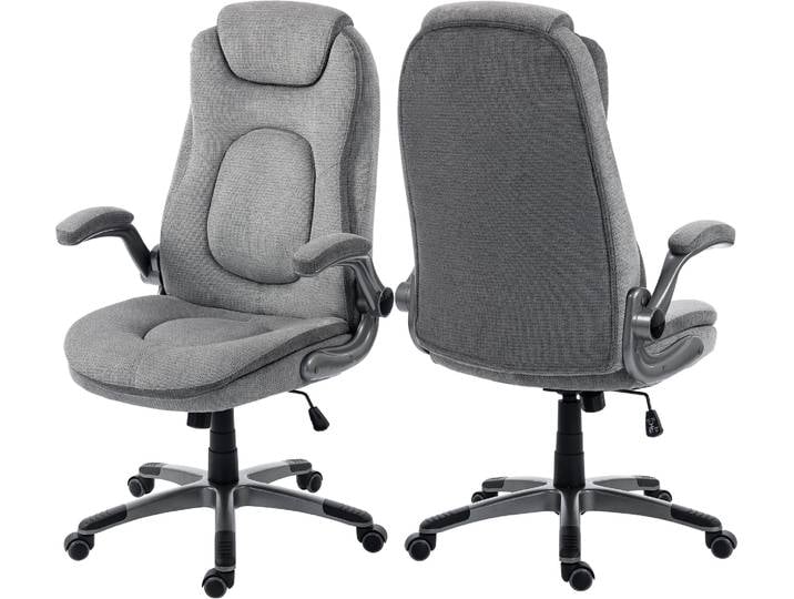 Chefsessel DUO COLLECTION Nino , grau (kieselgrau, grau, kieselgrau), B:72cm H:113cm T:68cm, Stühle, Chefsessel, klappbare Armlehnen