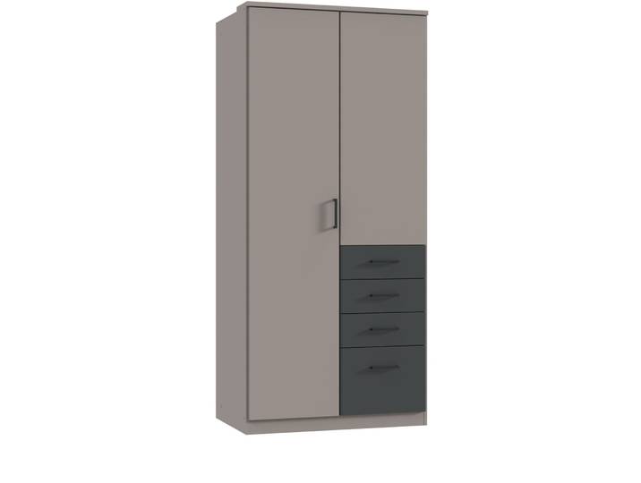 Kleiderschrank Coty graphit Holzwerkstoff B 90 cm