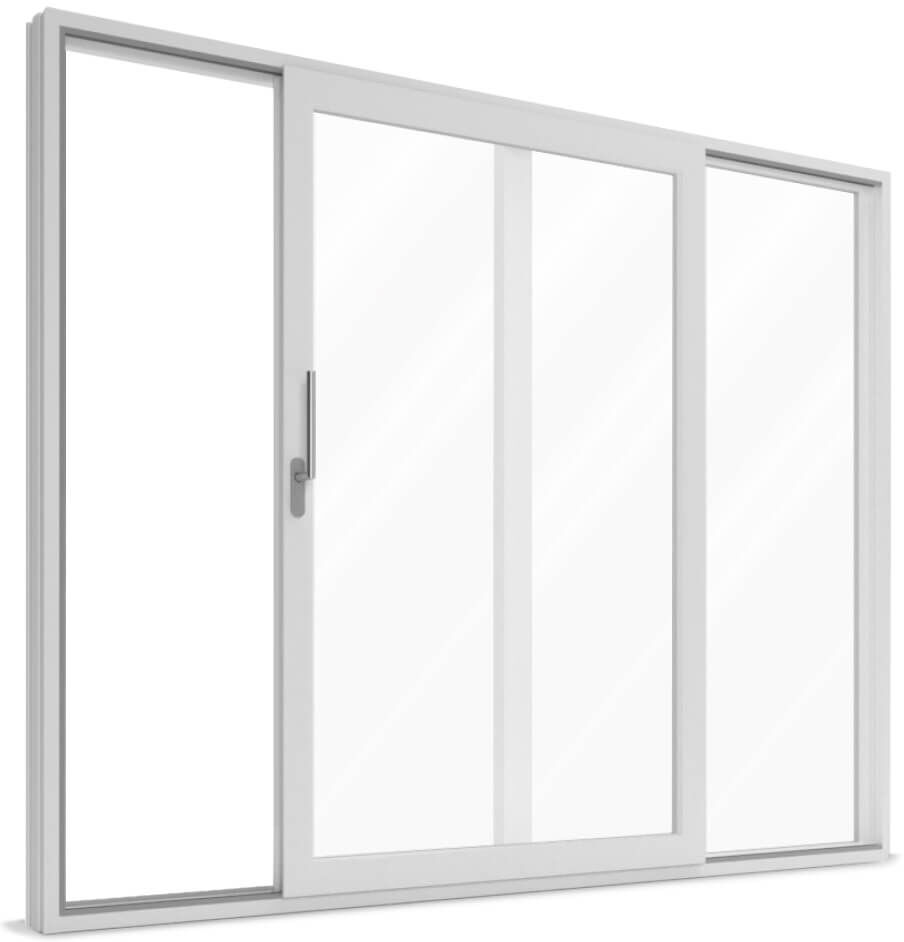 fenetre24.com Fenêtre coulissante PVC, IDEAL Smart Slide, blanc, 1600 x 1500 mm, entièrement personnalisable