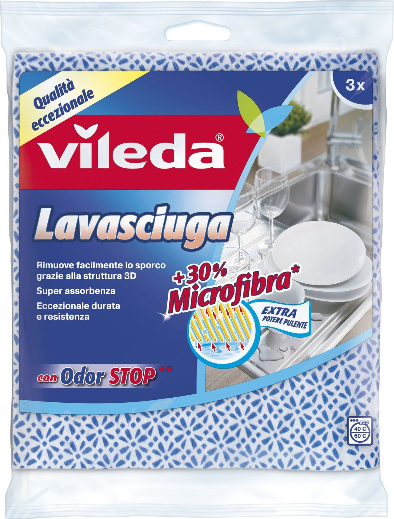 Set panni Vileda Lavasciuga Assortito