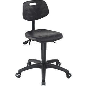 meychair Arbeitsstuhl PW1-TR-PU, mit Rollen, PU-Schaum, schwarz