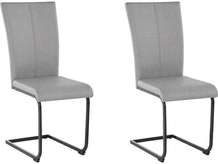 Freischwinger OTTO HOME Oliver , grau (hellgrau (capulet 4003), schwarz), B:43cm H:98cm T:55cm, Holzwerkstoff, Metall, Polyester, Stühle, Freischwinger, Stuhl belastbar bis 120 Kg