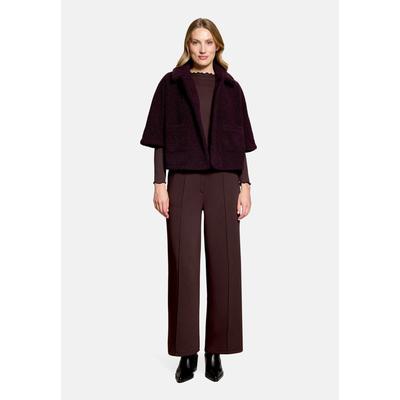 Cape CARTOON "Damen mit aufgesetzten Taschen", Damen, Gr. 46, schwarz dahlia, Obermaterial: 100% Polyester, lässig geschnitten, weit, Jacken Cape