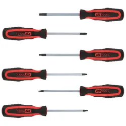 KS Tools ERGOTORQUEplus Schraubendreher-Satz, 6-tlg, Torx mit Bohrung - 159.0040