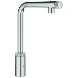 GROHE SPT-Batterie Minta Smart Control 31613 L-Ausl. azb. Spülbrause supersteel, 31613DC0 31613DC0