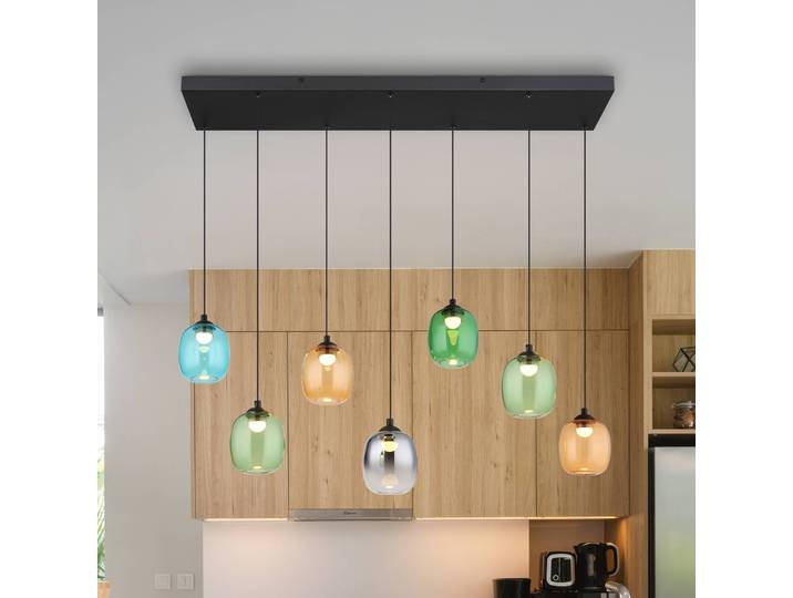 Globo Hängelampe Minara, Multicolour, für Wohn- / Esszimmer, Metall, Modern
