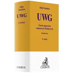 Gesetz gegen den unlauteren Wettbewerb, Fachbücher von Henning Piper, Ansgar Ohly, Olaf Sosnitza, Helmut Köhler