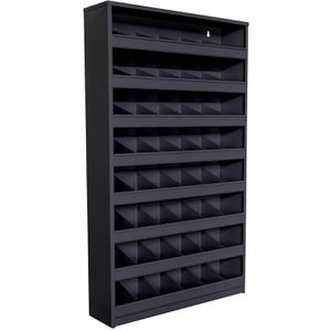 ADB Kleinteilemagazin 53617, aus Metall, Schüttenregal für Wandmontage, 48 Fächer