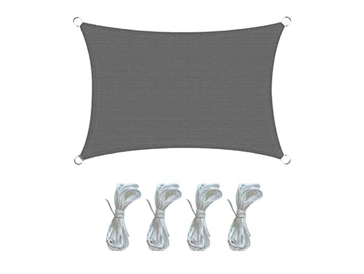Rebecca Mobili Sonnensegel, Dunkelgrau, Polyethylen Hdpe, Seile Inklusive, Für Gartenbalkon, Für Gewerbliche Räume (3x4 mt)