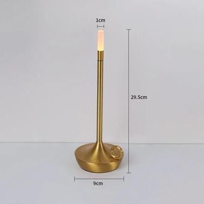 Uplifted Goods Rechargeable Touch LED Candle Lamp For Ambient Lighting gold warm Light