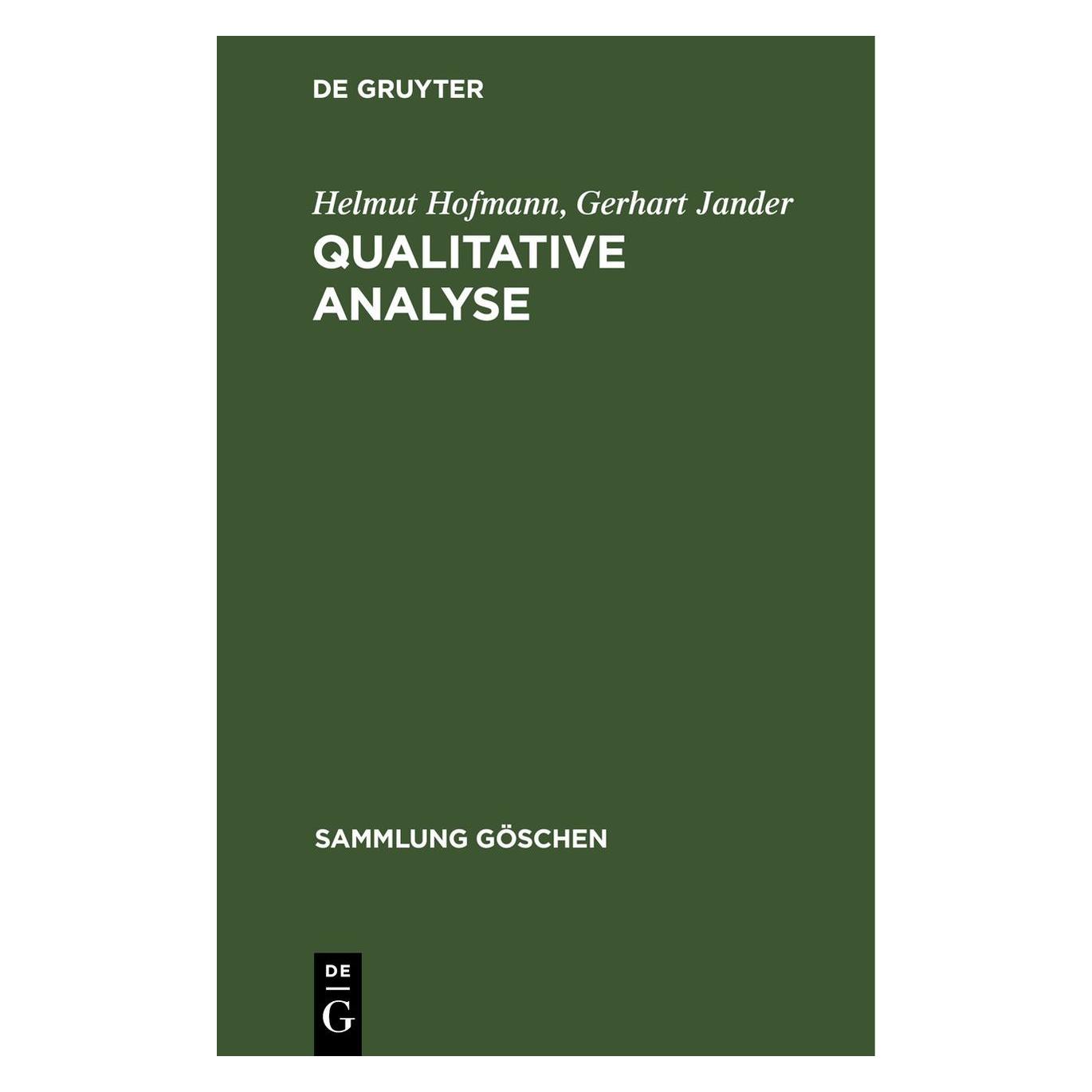 De Gruyter Hofmann:Qualitative Analyse (67777608)