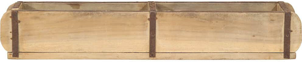 Fleur De Lis Living Solid Wood Storage Tub & Tote Brown