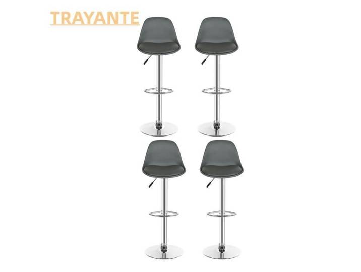 Tabourets de bar - TRAYANTE - Lot de 4 - Gris foncé - Intérieur