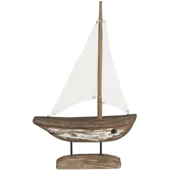IB Laursen Schiff Nautico, weiß, 25,3 x 6,8 x 40,5 cm