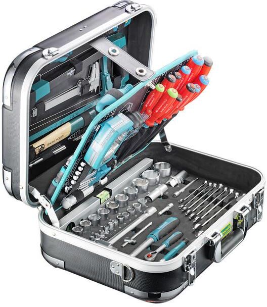 Werkzeugkoffer "TECHNOCRAFT Werkzeugk. PRO CHROME 152", schwarz, Aufbewahrungsboxen, Werkzeugkoffer schwarz Einheitsgröße