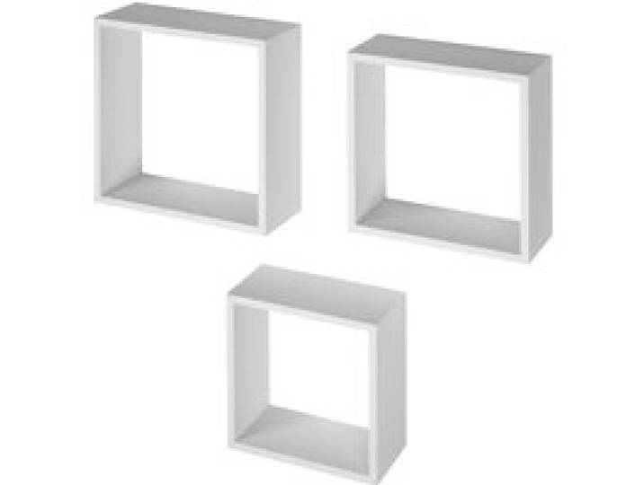 LIVARNO® Lot de cubes étagères (Set de 3 étagères cubes 30 x 30 cm, blanc)