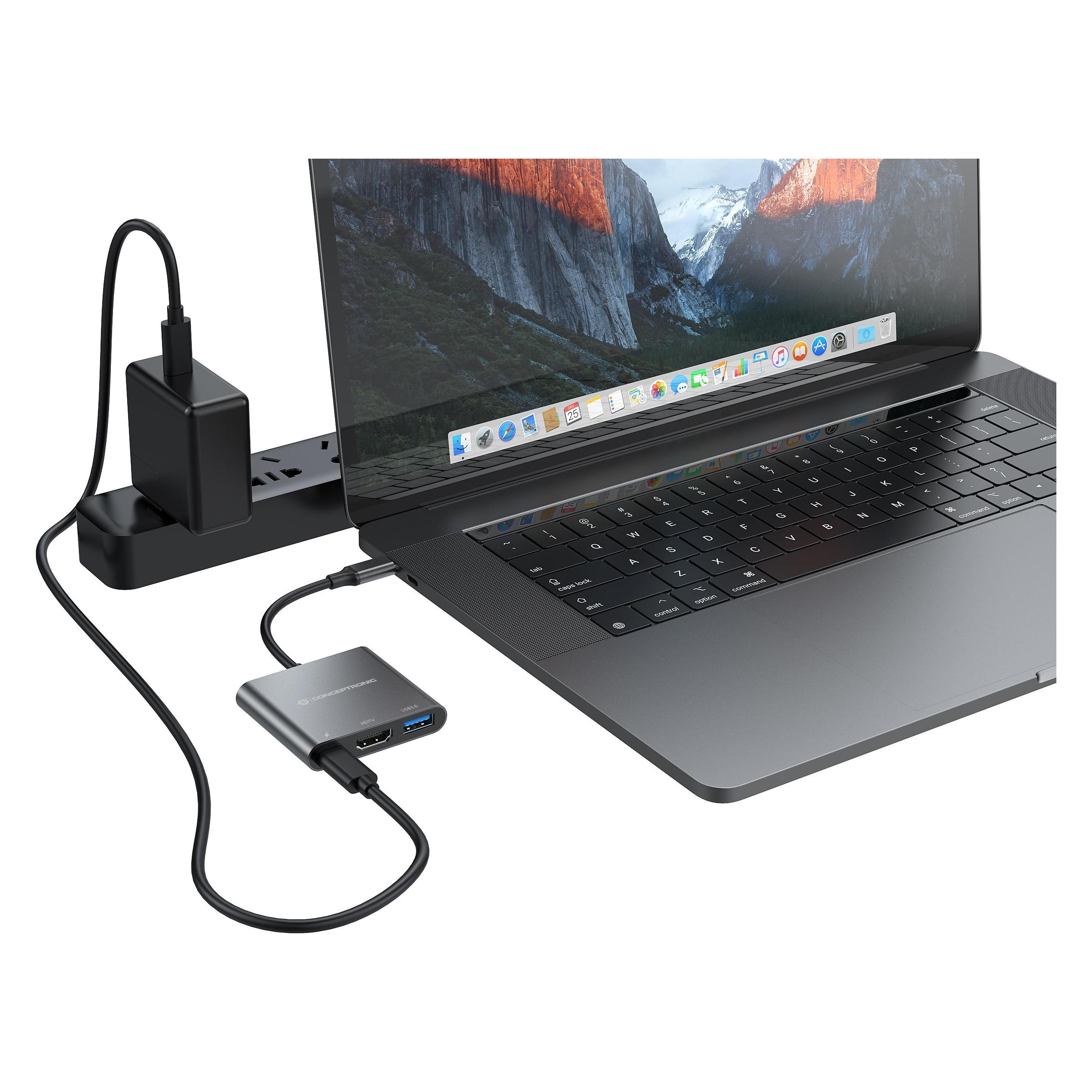 Conceptronic DONN01G (USB-C, 3 Ports) (DONN01G)