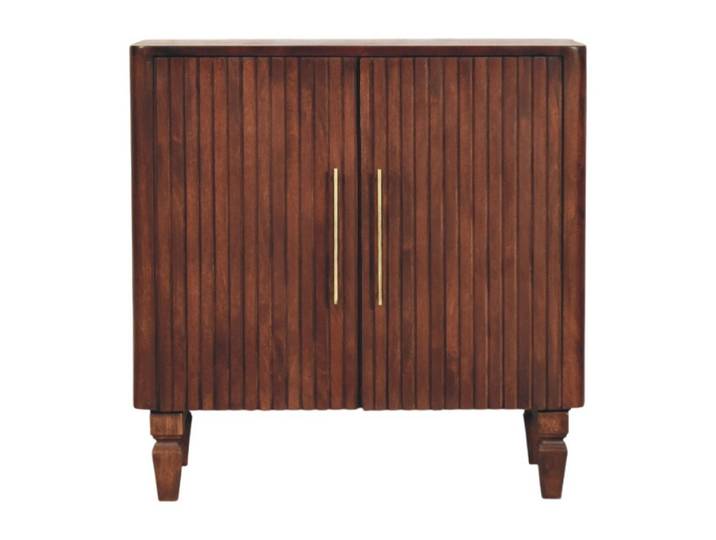 SCHRANK mit Wine-Wood-Oak-Finish, 2 Türen, 2 Innenablagen, dunkelbraun