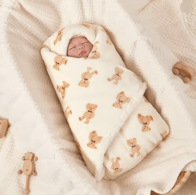 Inspire Essentials SnuggleNest Winter Baby Blanket Fleece Swaddle Wrap f 75x100cm