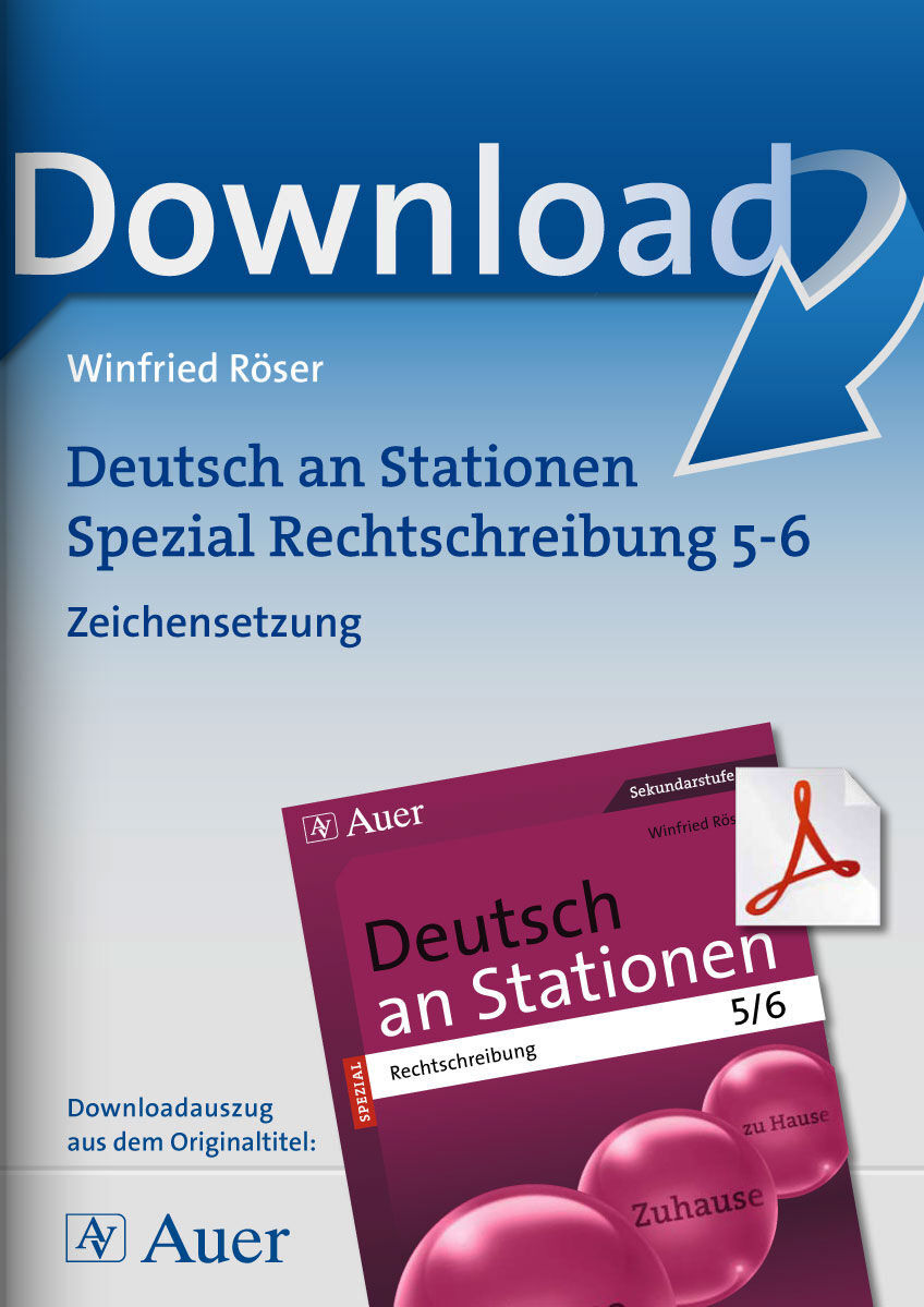 Auer Verlag Zeichensetzung an Stationen
