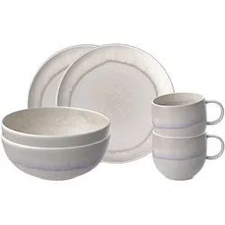 Like. by Villeroy & Boch, Geschirrset, Fruehstuecks Set 6tlg. EC Perlemor Sand (6 Stk.)