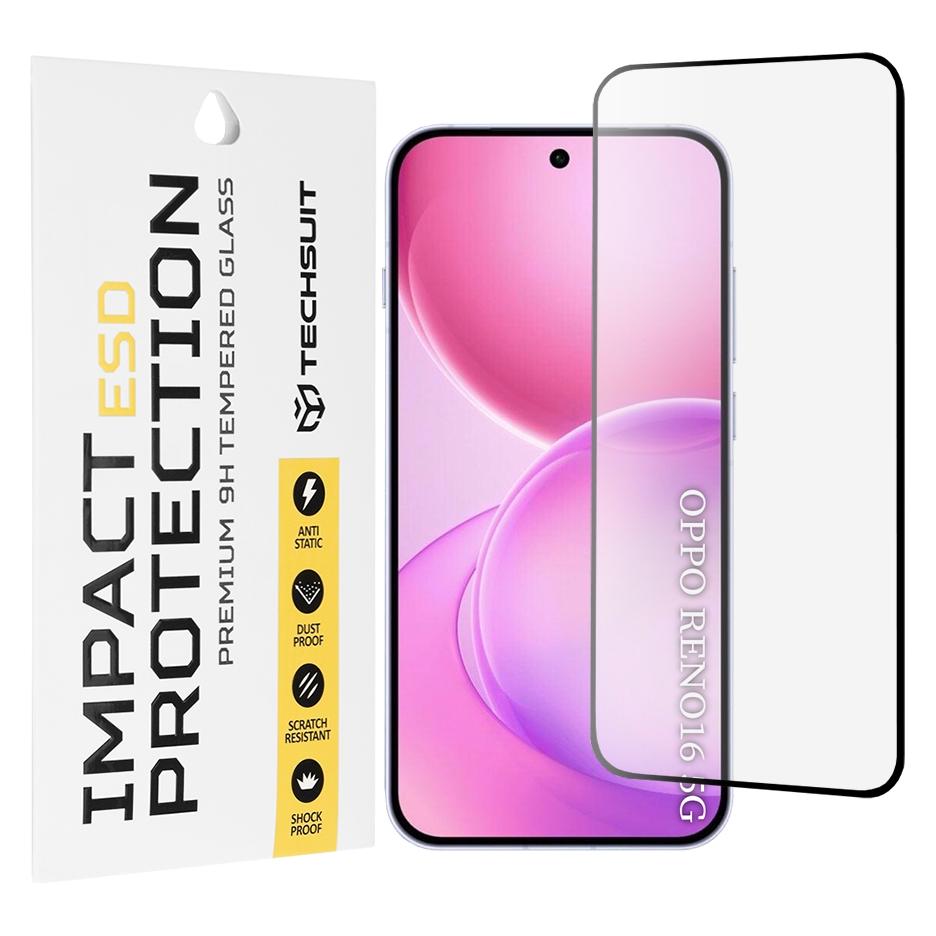 Techsuit - ESD-Glas - Oppo Reno16 - Schwarz (Oppo Reno 16, Oppo Reno 16 Pro) (72002252)