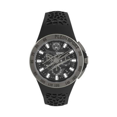 Luxusuhr PLEIN SPORT "Thunderstorm Chrono", 021s, schwarz, grausteal, Armbanduhren, Herren