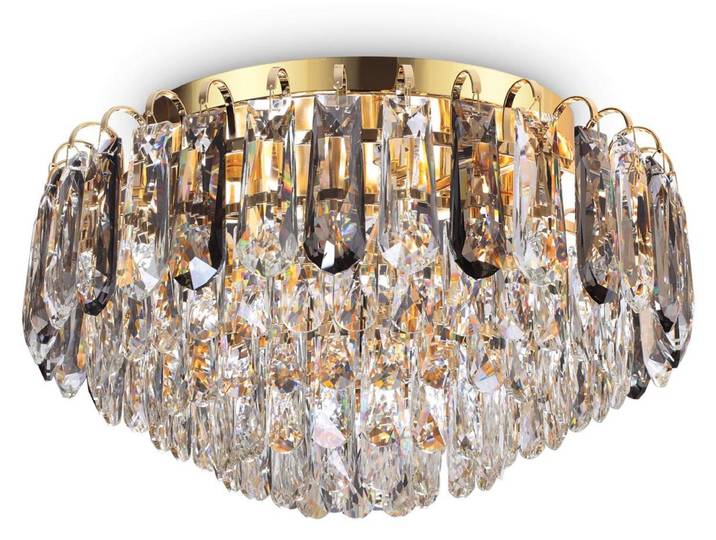 Klassische Magnolie Gold Metall 7-Licht G9 3W 3000K warmes Licht