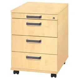 OTTO Office Premium Rollcontainer »OTTO Office Line III« mit klassischen Schubladen braun, 43x59x58 cm