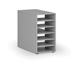 Beistell-Regalschrank für PRIMO Schreibtisch Grau, rechts, grau
