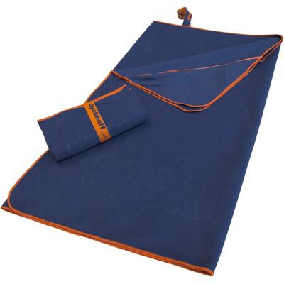 Sporthandtuch DYCKHOFF "Mikrofaser Sporttuch", blau (nachtblau), B:80cm L:180cm, Microfaser, Obermaterial: 90% Polyester, 10% Polyamid, Handtücher, auch als 2er Set erhätlich